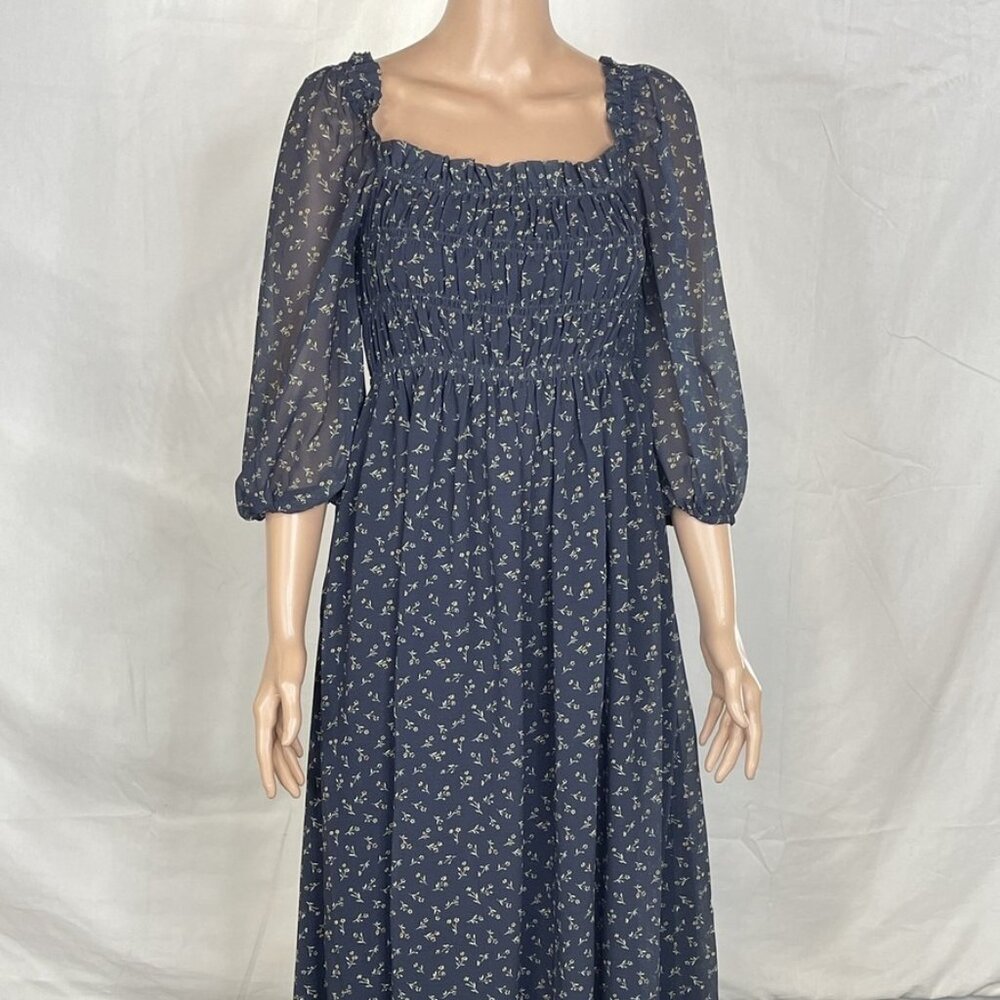 Few Moda Women’s Floral Midi Dress – Navy, Size M